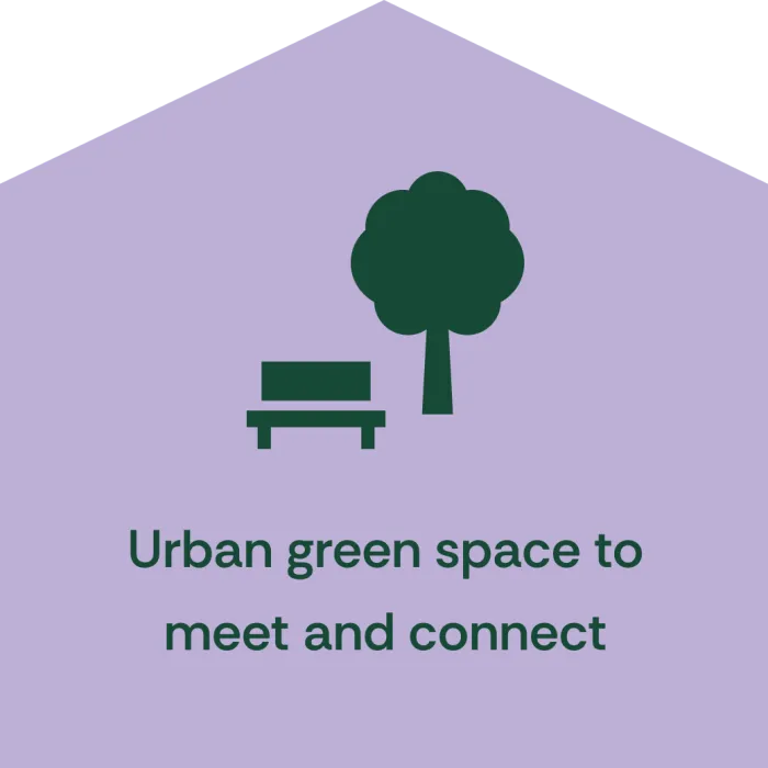 Urban green space to meet and connect