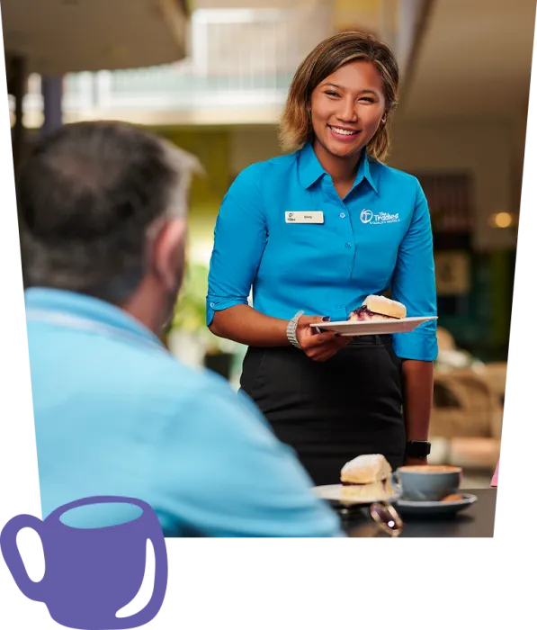 waitress and costomers